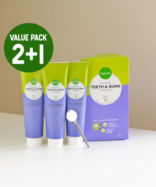 Nutrolin® TEETH & GUMS 600 g – value pack with 3 tubes for the price of 2!