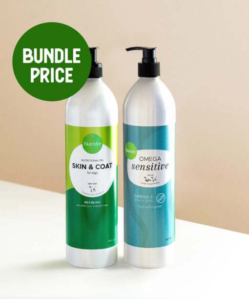 Nutrolin® OMEGA SENSITIVE® and Nutrolin® SKIN & COAT size 990 ml at a bundle price